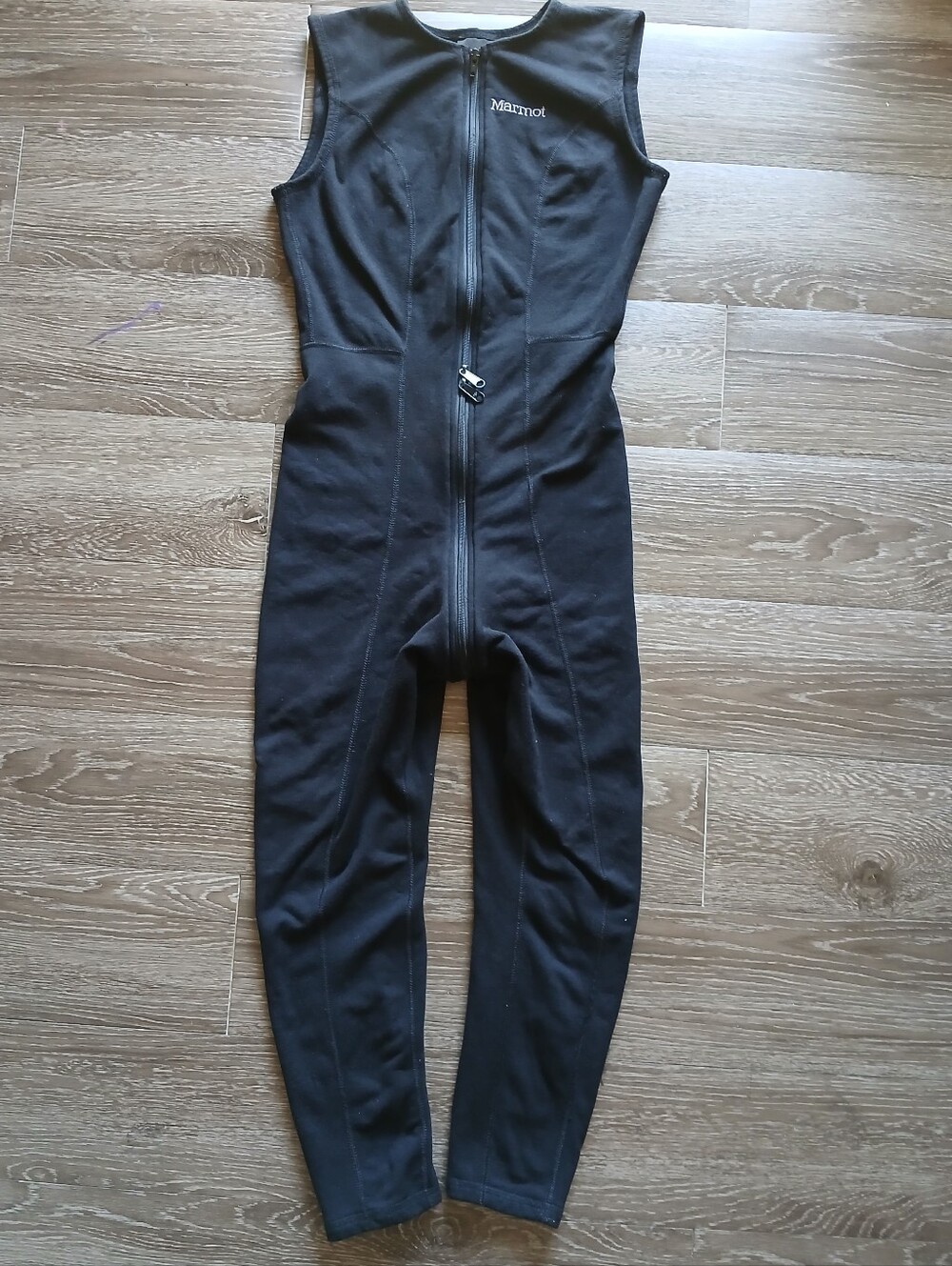 Marmot Black Sleeveless Zip Performance Jumpsuit Womens Sz M Athletic Sports